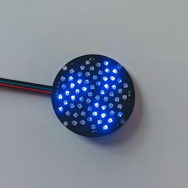 Product image 9 for Fibonacci64 Goggle Lens: 50mm disc w/ 64 RGB LEDs