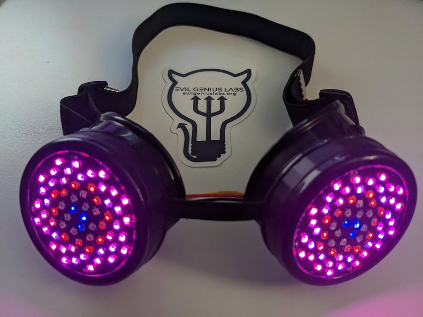 Product image 2 for Fibonacci64 Goggle Lens: 50mm disc w/ 64 RGB LEDs
