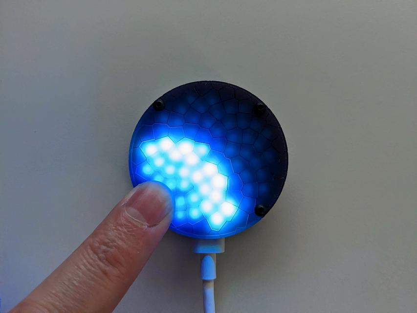 Product image 5 for Fibonacci64 Goggle Lens: 50mm disc w/ 64 RGB LEDs
