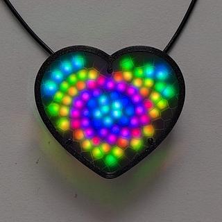 Lux Lavalier Heart- Wearable Light Art Pendant