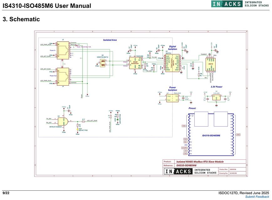 Product image 11 for I2C Modbus RS485 ISOLATED (IS4310)