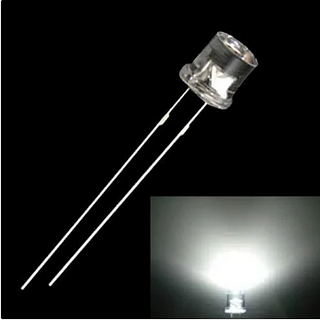 3mm White LED clear  