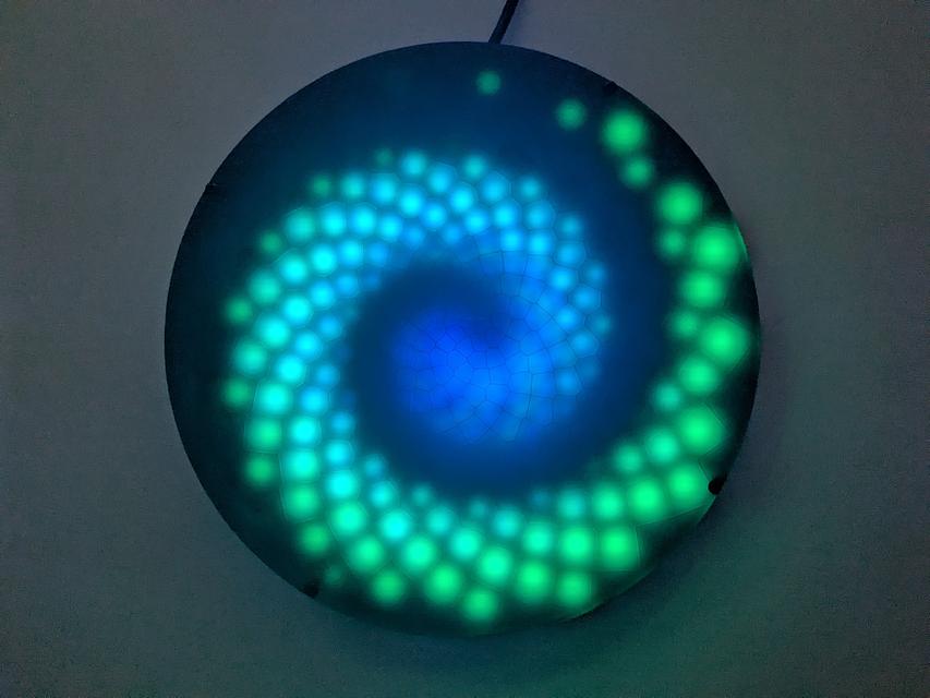Product image 2 for Fibonacci256 Expanding - 166mm disc w 256 RGB LEDs