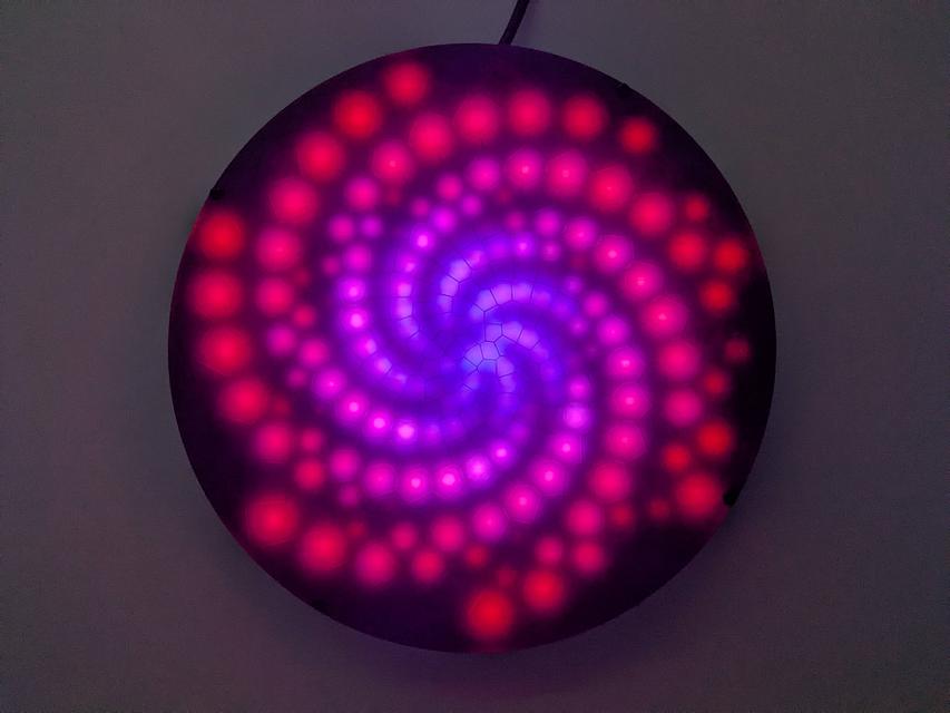 Product image 3 for Fibonacci256 Expanding - 166mm disc w 256 RGB LEDs