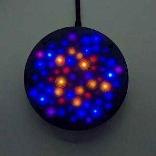 Fibonacci64 - 86mm disc with 64 WS2812 RGB LEDs