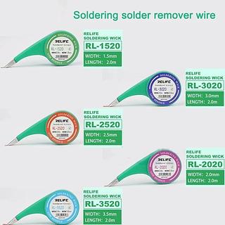 RELIFE SOLDERING WICK IN HOUSING 2M LONG