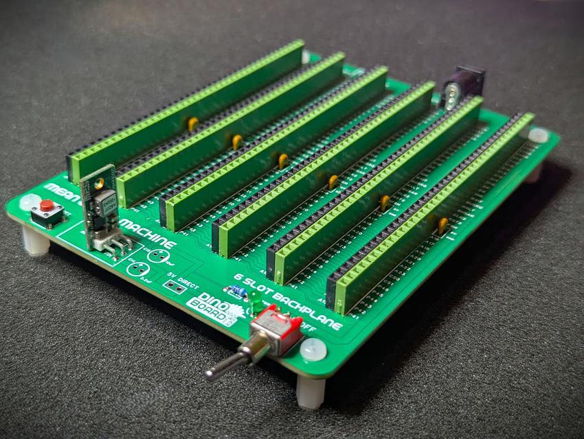 Main product image for 6 Slot Green RCBus Backplane