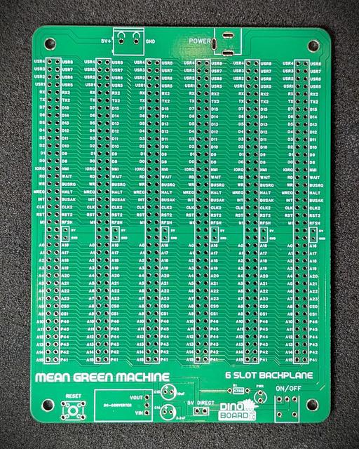 Product image 3 for 6 Slot Green RCBus Backplane