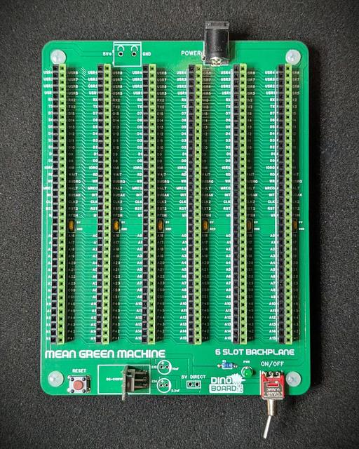Product image 5 for 6 Slot Green RCBus Backplane