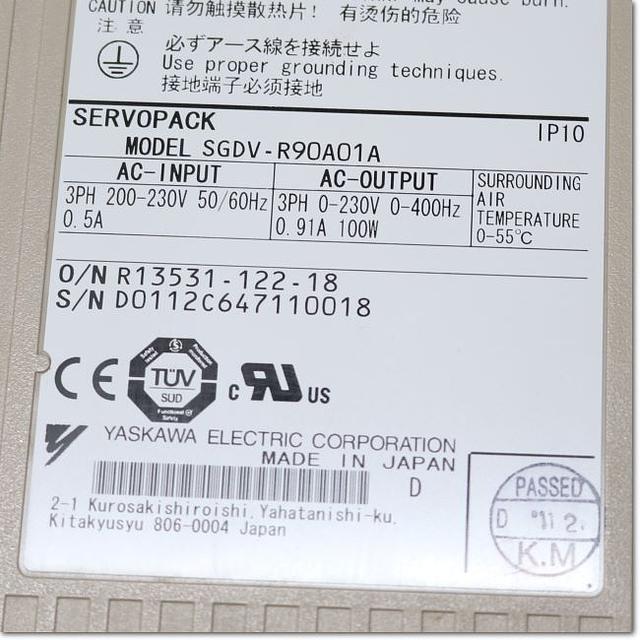 Product image 2 for Yaskawa SGDV-R90A01A Servo Pack 0.1kW 200V