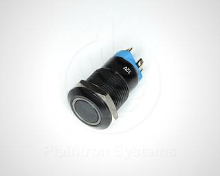 Druckschalter 1 Schließer schwarz 12mm mit LED 12V